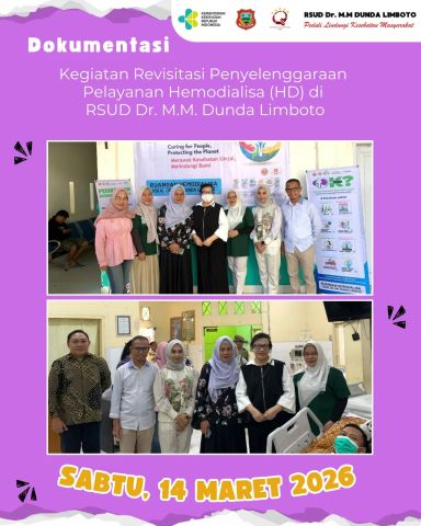 Kegiatan Revisitasi Penyelenggaraan Pelayanan Hemodialisa HD di RSUD Dr. M.M Dunda Limboto
