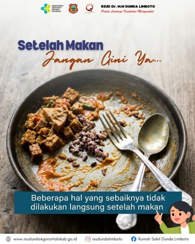 Setelah Makan, Jangan Langsung Dilakukan Ya
