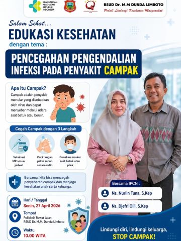 Edukasi Kesehatan dengan tema: Pencegahan dan Pengendalian Infeksi pada Penyakit Campak