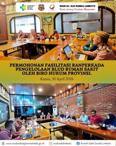 Kegiatan Fasilitasi Ranperkada BLUD RSUD Dr. M.M. Dunda Limboto