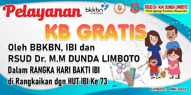 Pelayanan KB Gratis oleh BKKBN, IBI dan RSUD dr. M.M Dunda Limboto